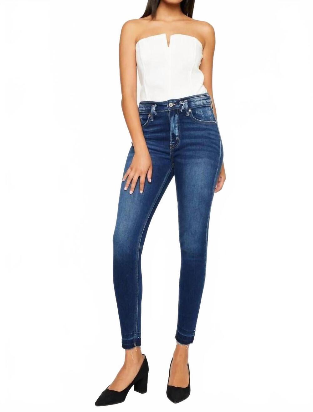 NEW KANCAN high rise ankle skinny jeans in blue